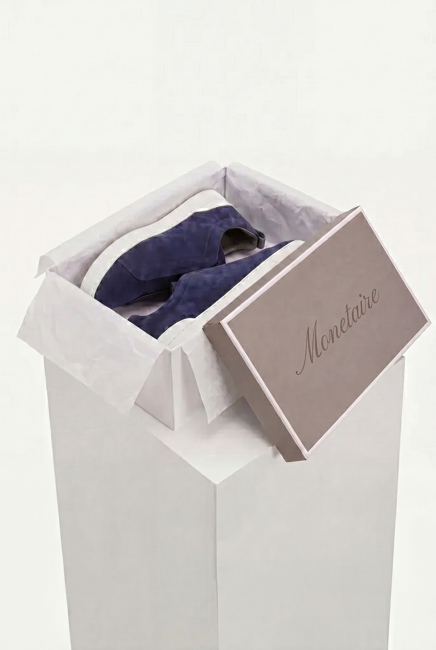 Monaco Suede Triple Stitch Sneaker Navy