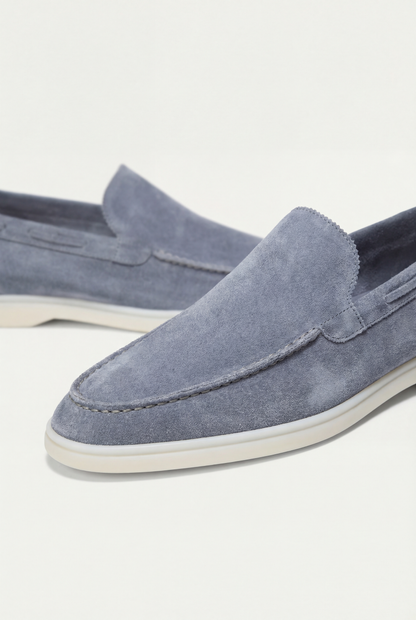 Amalfi Classic Suede Loafer Baby Blue