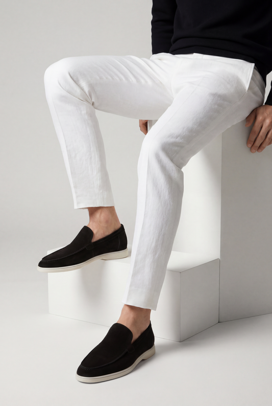 Amalfi Classic Suede Loafer Black