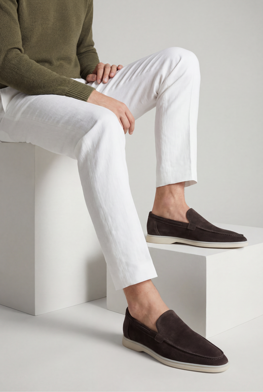 Amalfi Classic Suede Loafer Brown