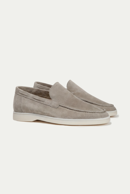 Amalfi Classic Suede Loafer Light Gray