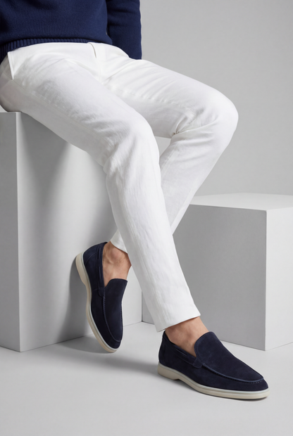 Amalfi Classic Suede Loafer Navy