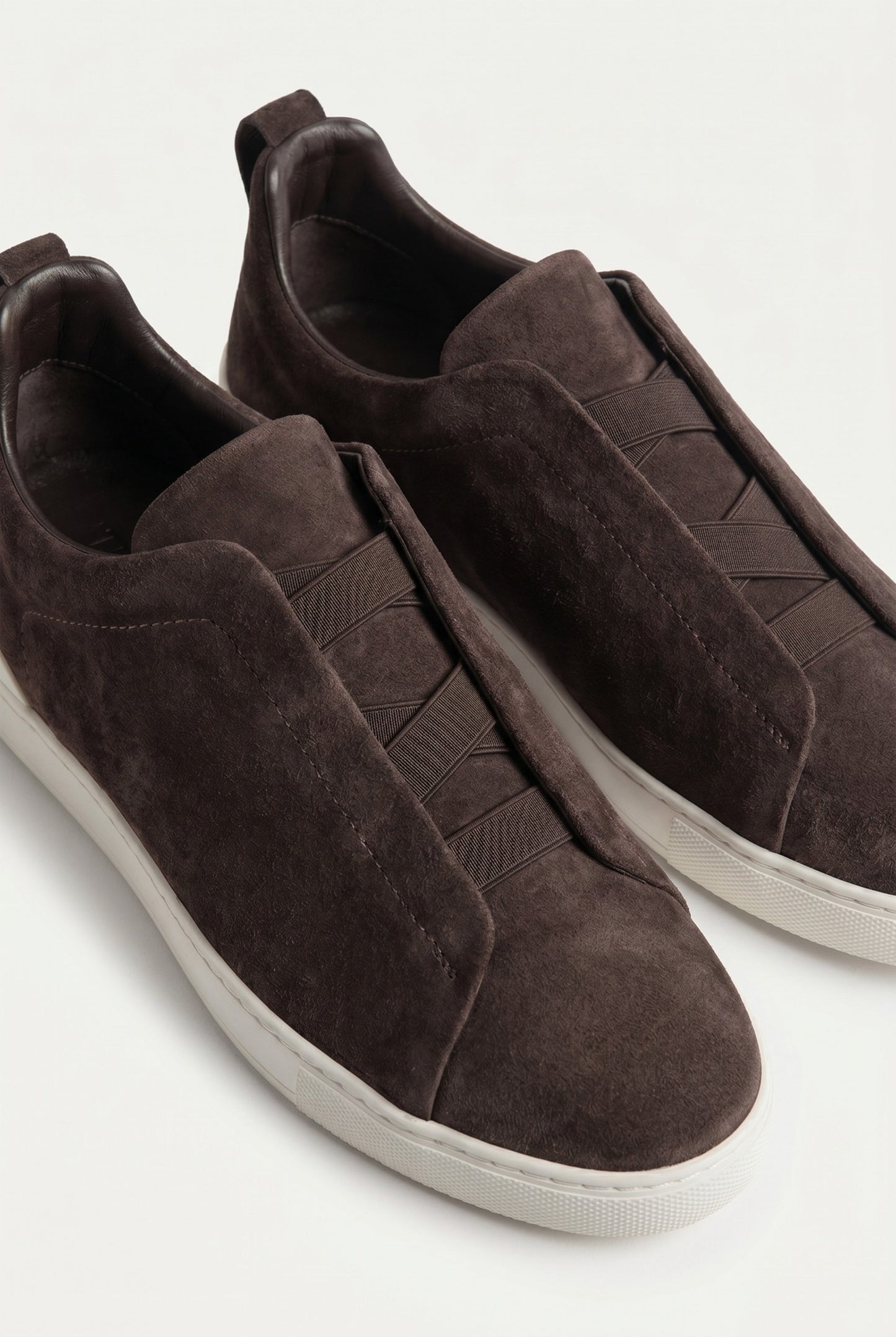 Monaco Suede Triple Stitch Sneaker Chocolate