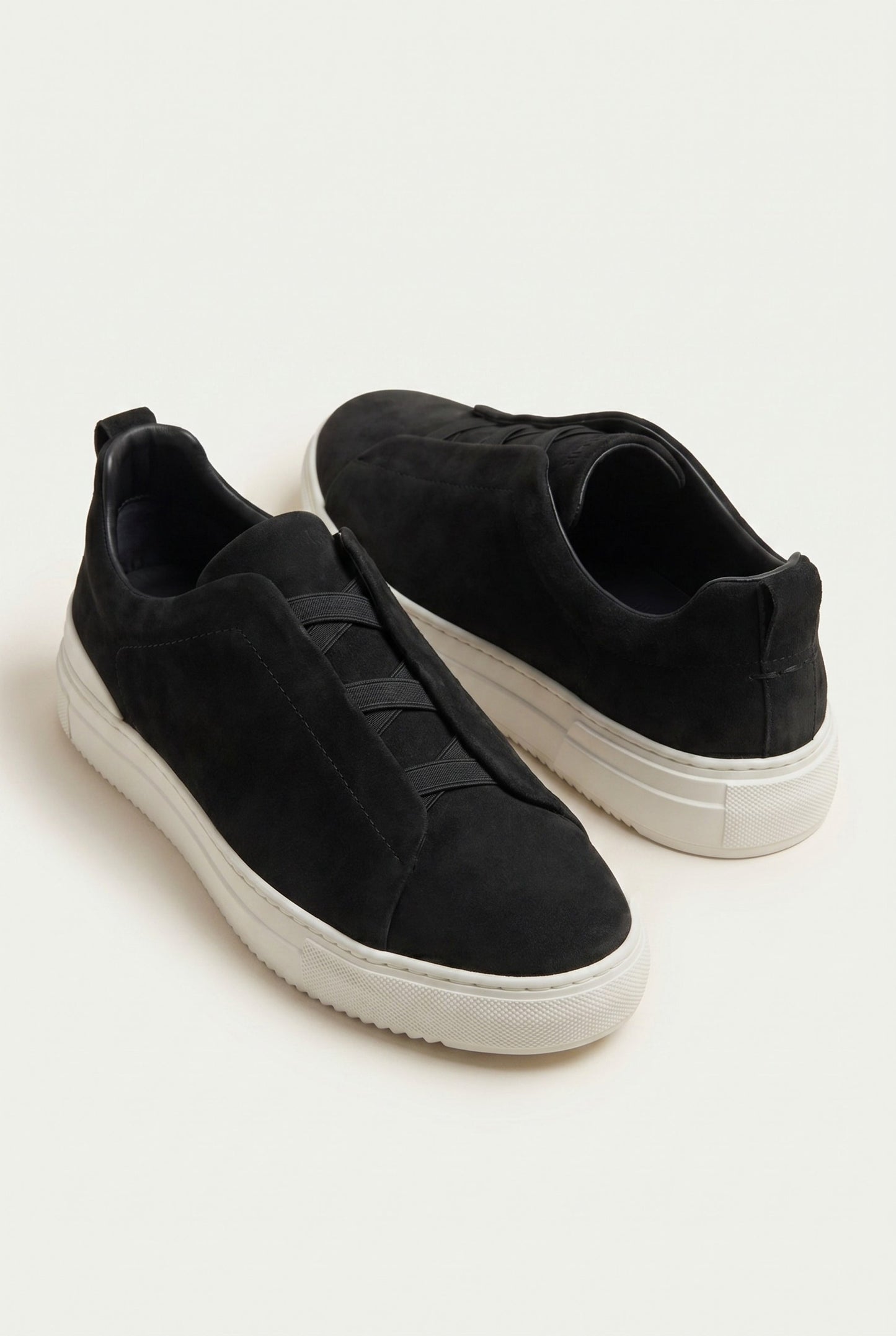 Monaco Suede Triple Stitch Sneaker Black