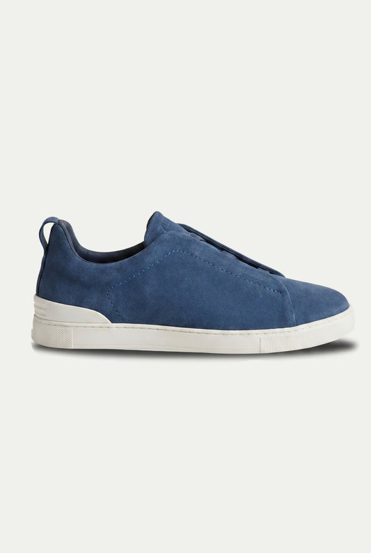 Monaco Suede Triple Stitch Sneaker Blue