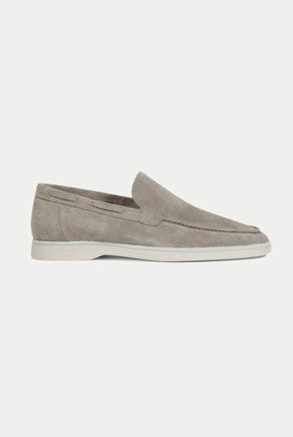 Amalfi Classic Suede Loafer Light Gray