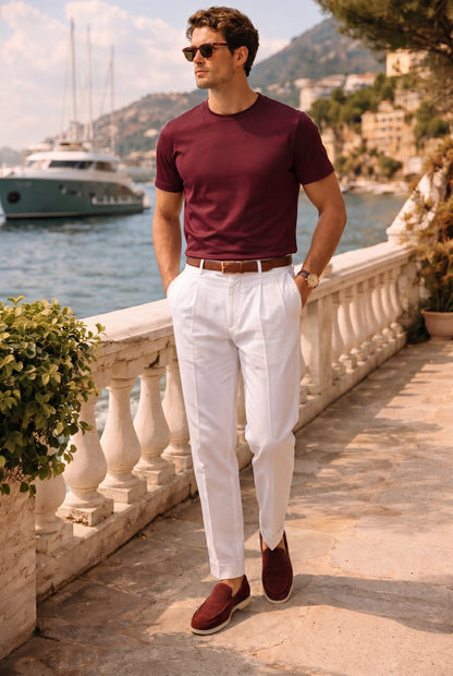 Amalfi Classic Suède Loafer Burgundy