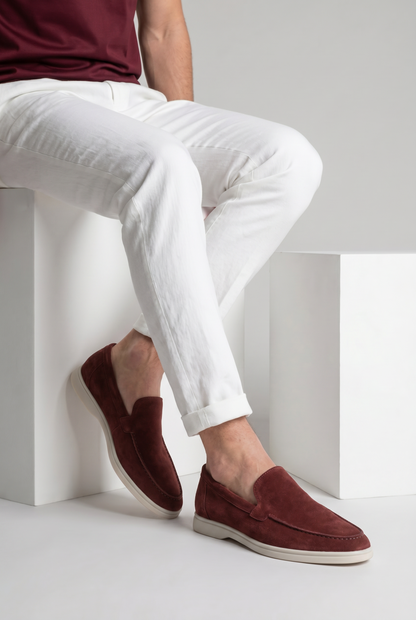 Amalfi Classic Suède Loafer Burgundy
