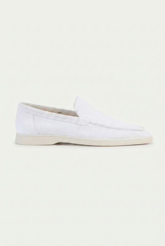 Amalfi Classic Suède Loafer White