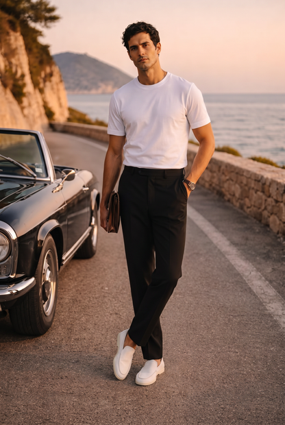 Amalfi Classic Suède Loafer White