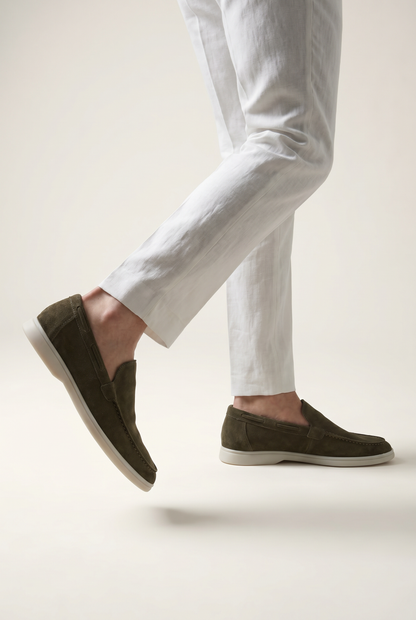 Amalfi Classic Suède Loafer Olive