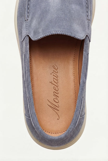 Amalfi Classic Suede Loafer Baby Blue