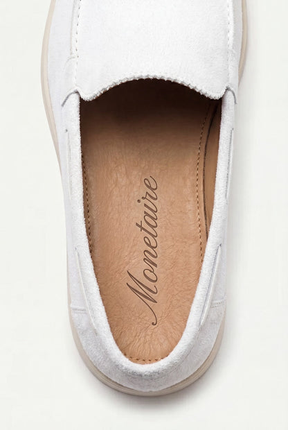 Amalfi Classic Suède Loafer White