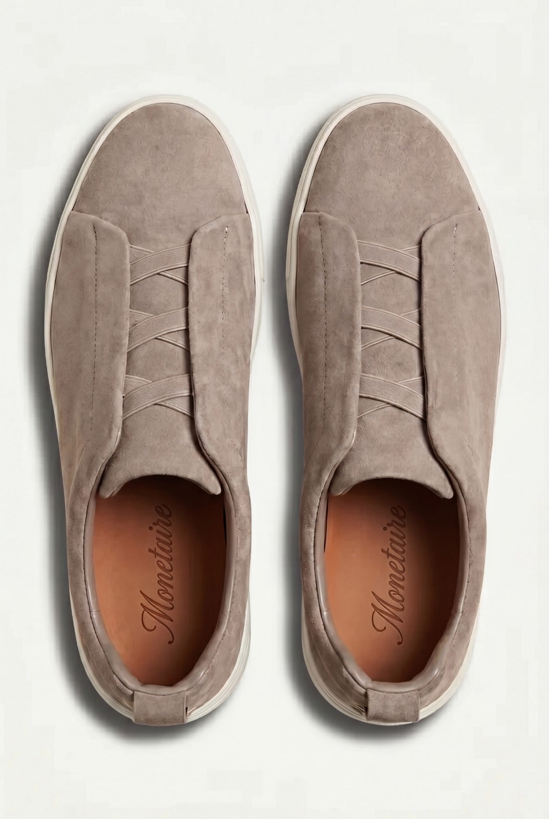 Monaco Suede Triple Stitch Sneaker Sand Beige