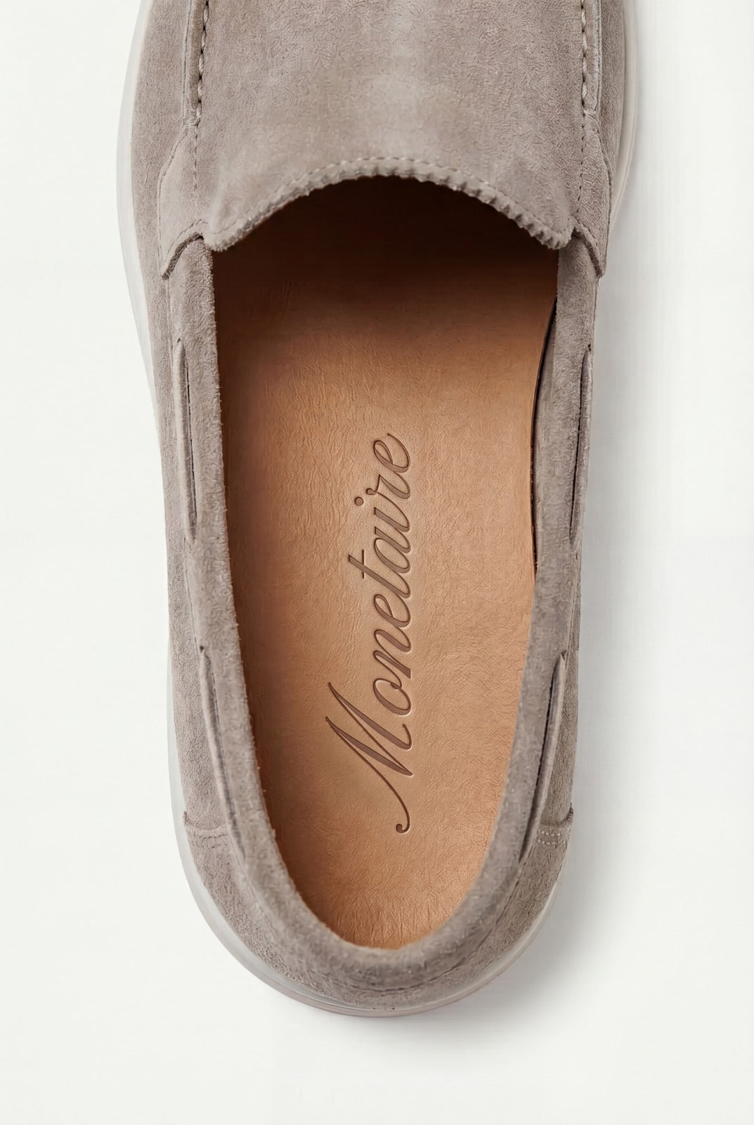 Amalfi Classic Suede Loafer Light Gray