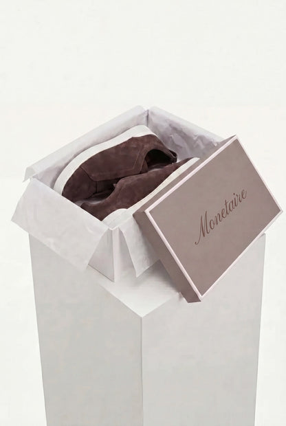 Monaco Suede Triple Stitch Sneaker Chocolate