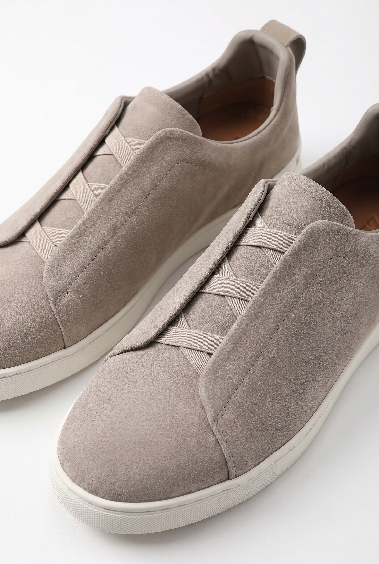 Monaco Suede Triple Stitch Sneaker Sand Beige