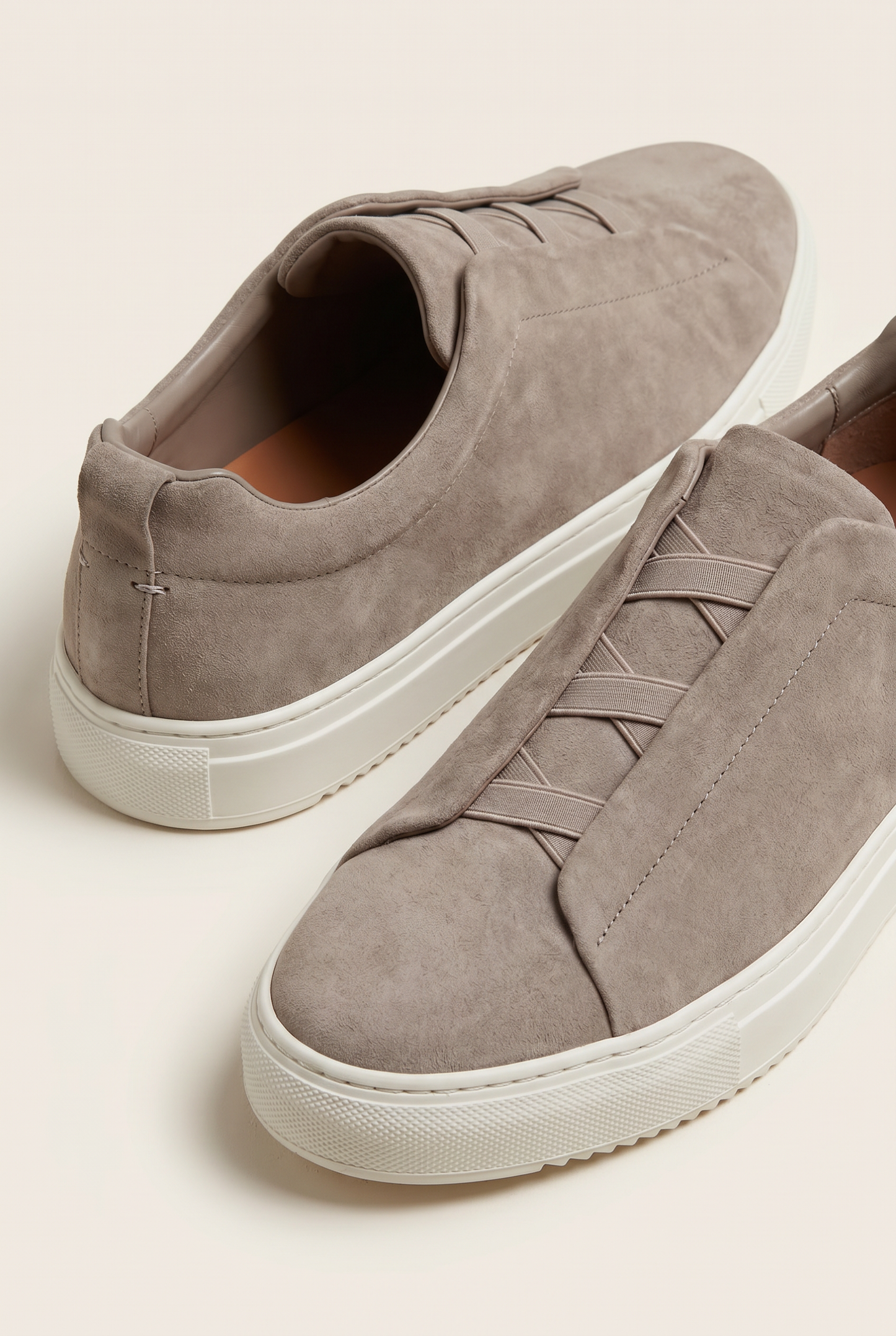 Monaco Suede Triple Stitch Sneaker Sand Beige