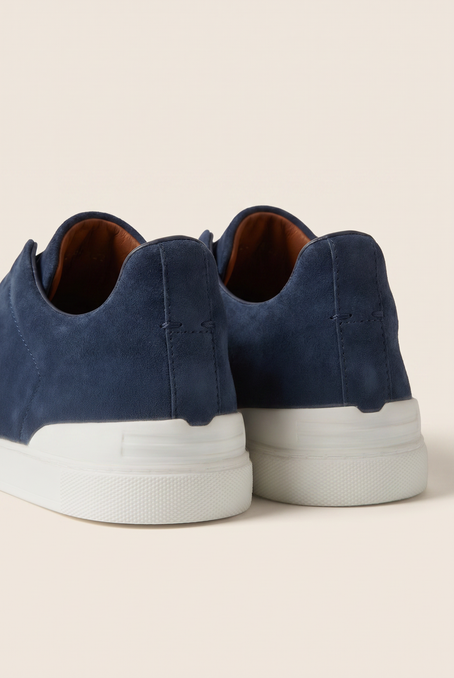 Monaco Suede Triple Stitch Sneaker Navy
