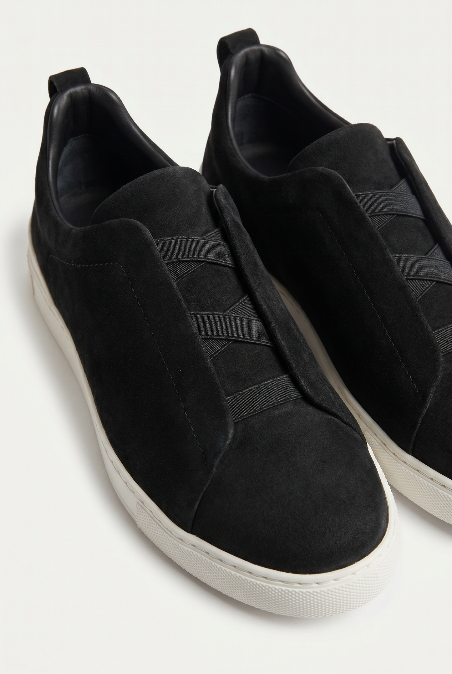 Monaco Suede Triple Stitch Sneaker Black