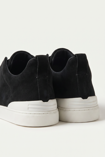 Monaco Suede Triple Stitch Sneaker Black