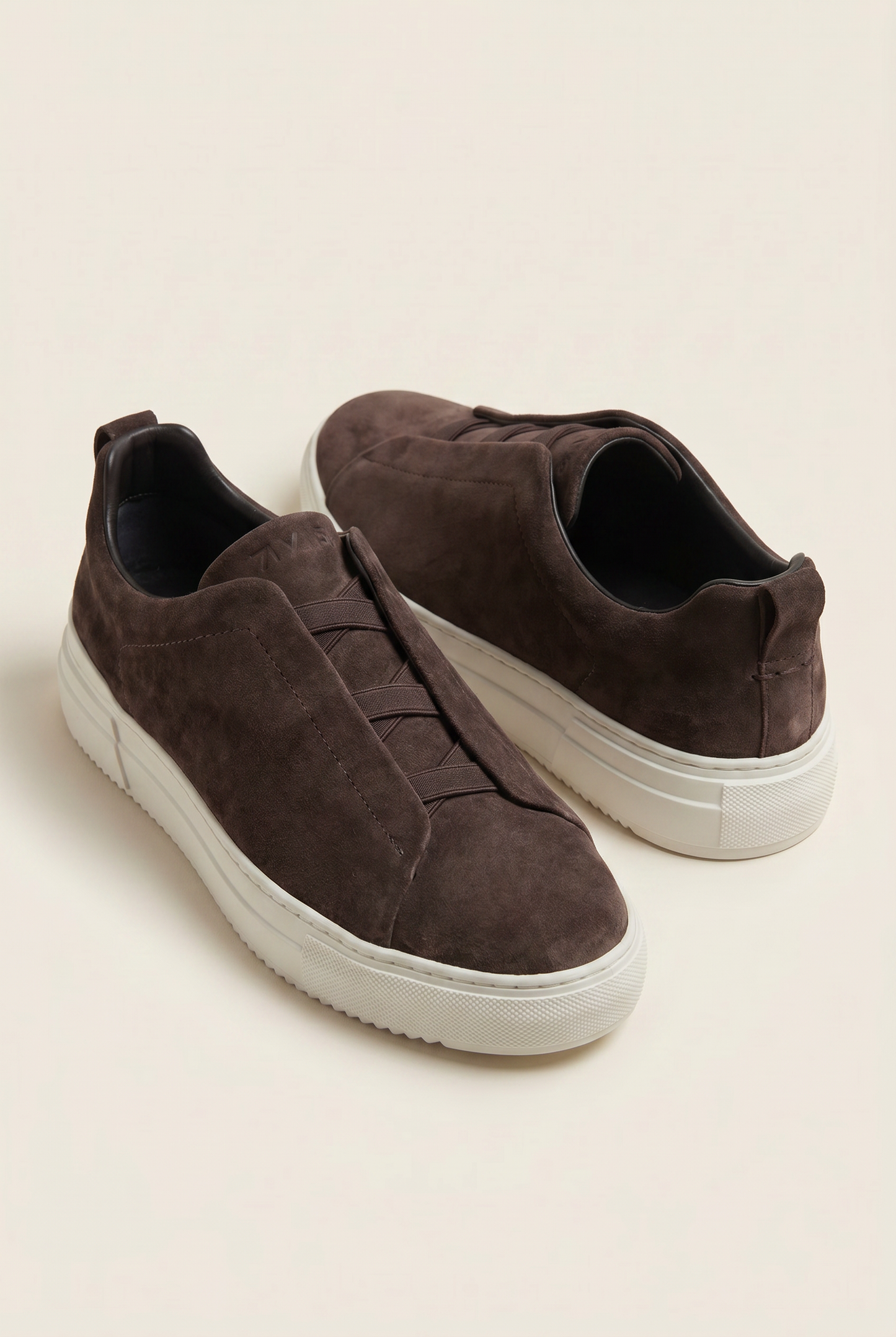 Monaco Suede Triple Stitch Sneaker Chocolate