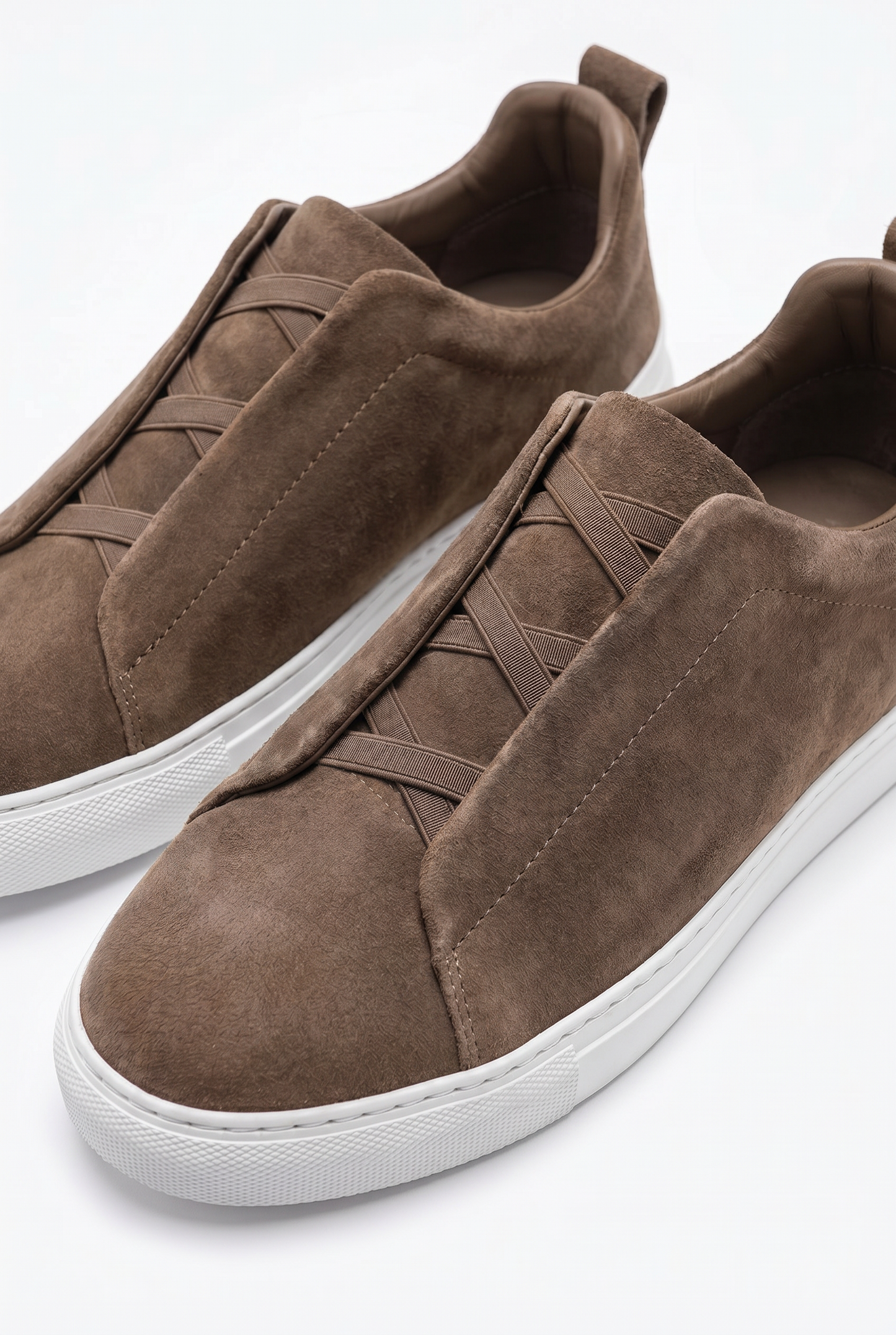 Monaco Suede Triple Stitch Sneaker Taupe
