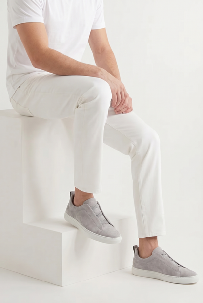 Monaco Suede Triple Stitch Sneaker Grey