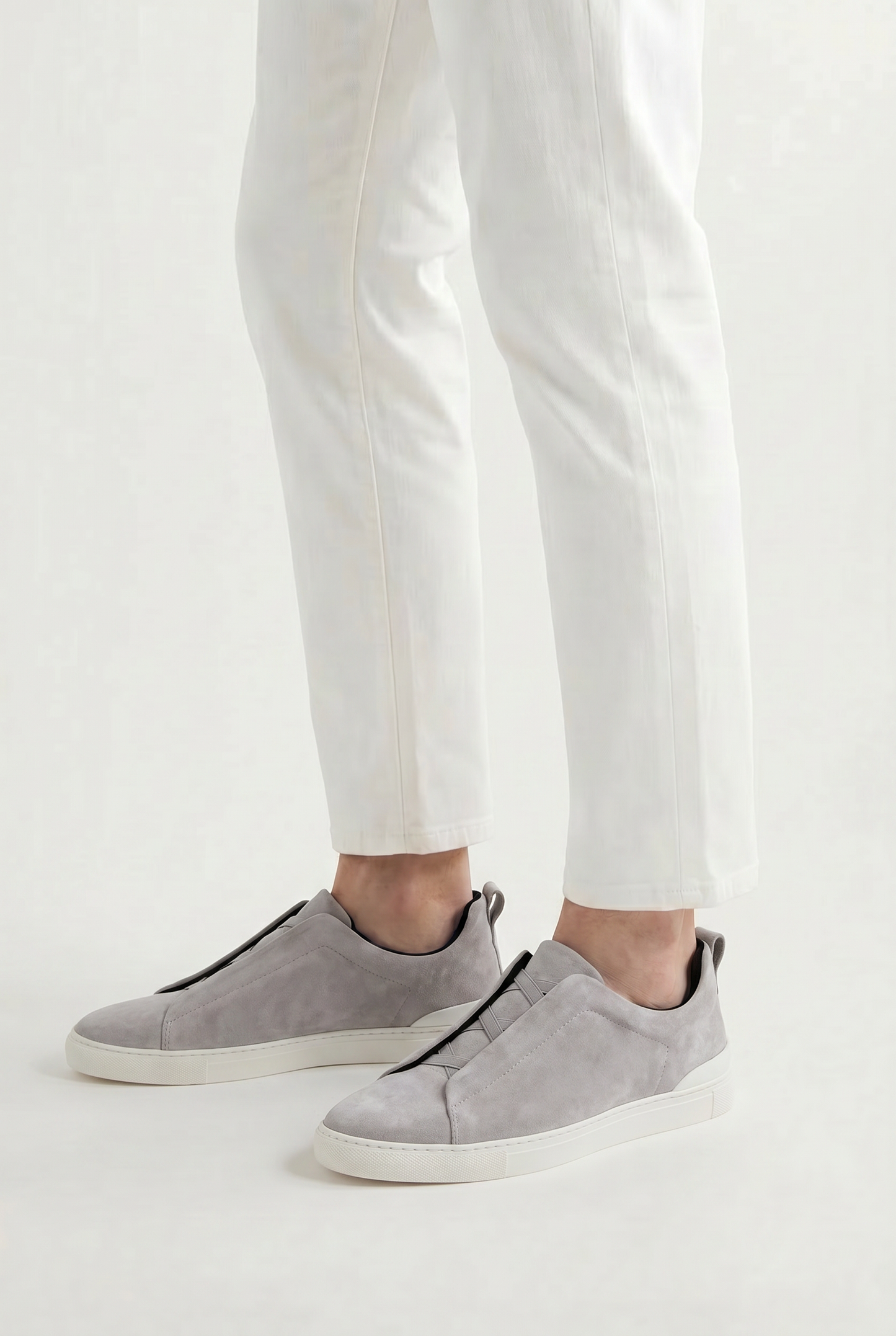 Monaco Suede Triple Stitch Sneaker Grey
