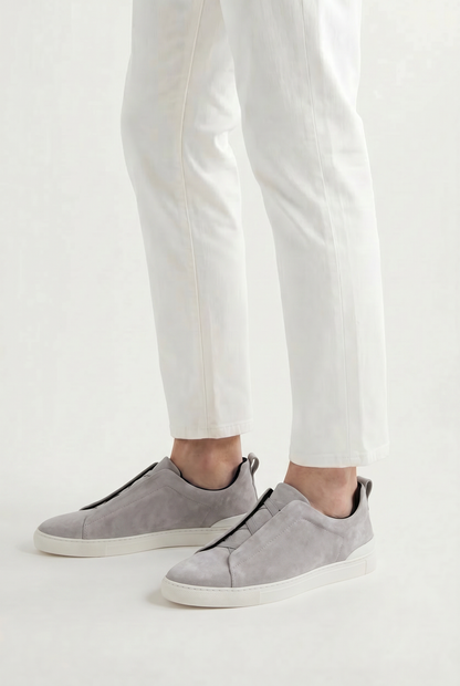 Monaco Suede Triple Stitch Sneaker Grey