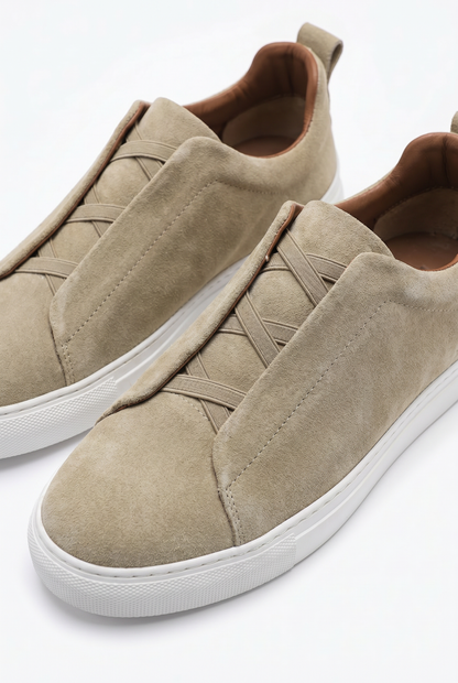 Monaco Suede Triple Stitch Sneaker Saga Olive