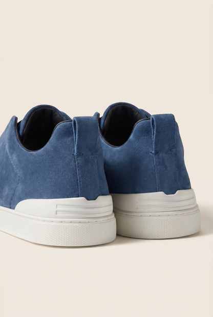 Monaco Suede Triple Stitch Sneaker Blue