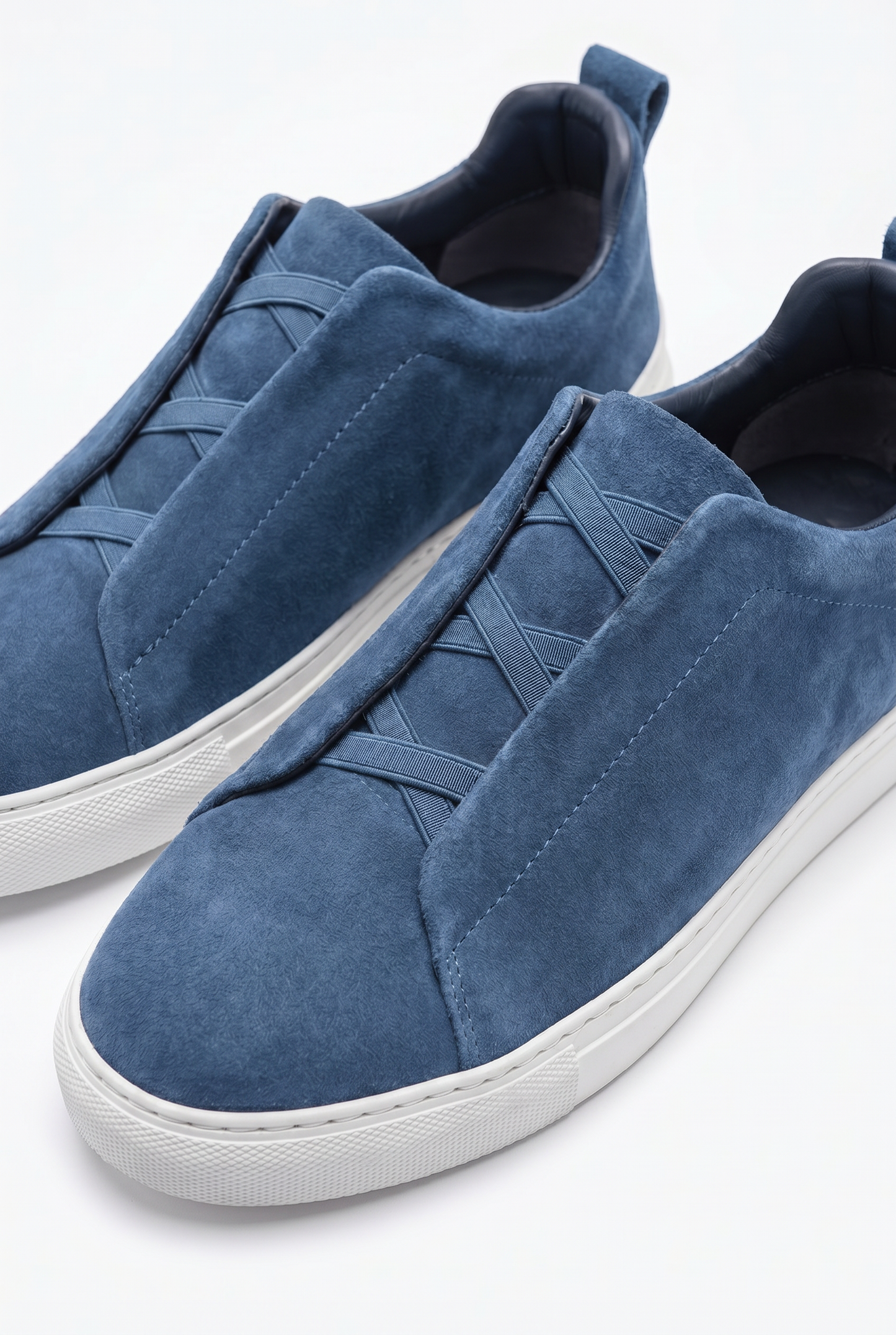 Monaco Suede Triple Stitch Sneaker Blue